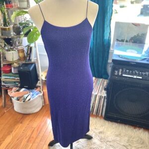 Sparkly Purple Backless Dress